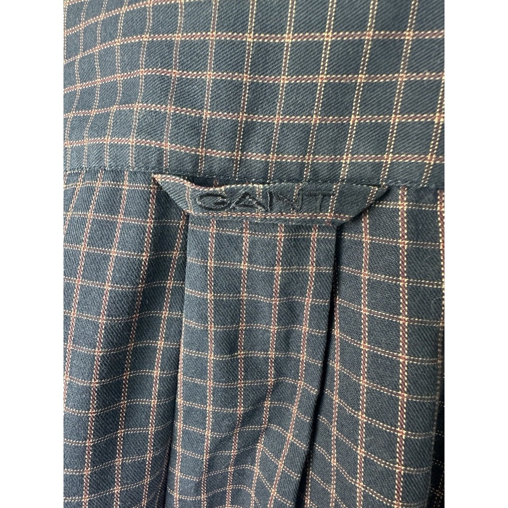 GANT Cambridge Twill Mens XL Blue Check Cotton Button-Down Long Sleeve Shirt - Picture 9 of 12